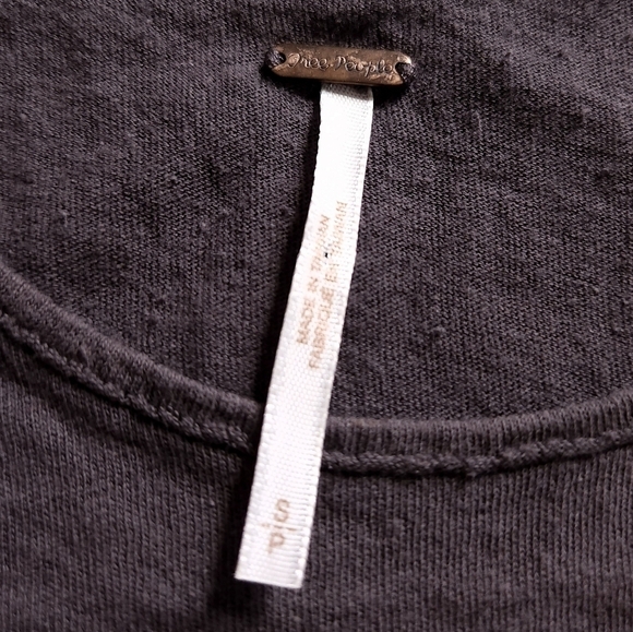 Free People Brittany Grey Ruffle Peplum Mini Dress sz S - Picture 4 of 5